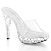 COCKTAIL-501SDT Plateau Pantoletten Transparent von Fabulicious