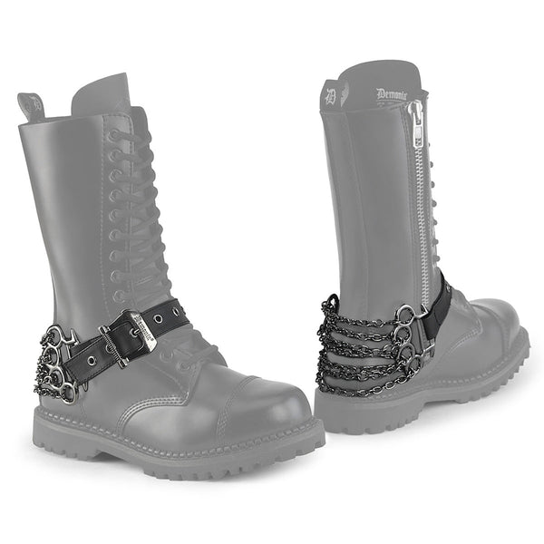 DA-515 Stiefel-Harness Schwarz Matt (1 Paar) von DemoniaCult