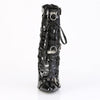DAGGER-1032 Stiefeletten - Schwarz/Rot Lack von Devious – Ansicht 2