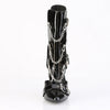 DAGGER-15 High Heel Stiefeletten/Sandaletten - Schwarz Lack von Devious – Ansicht 2