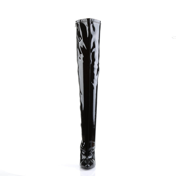 DAGGER-3000 Overknee Stiefel Schwarz von Devious – Ansicht 2
