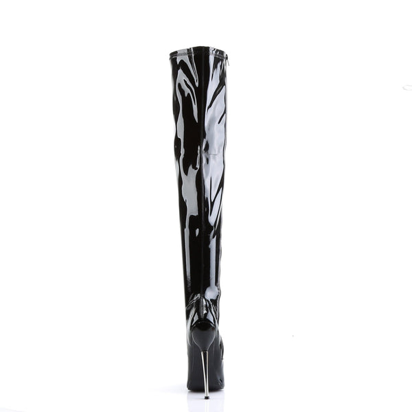 DAGGER-3000 Overknee Stiefel Schwarz von Devious – Ansicht 4