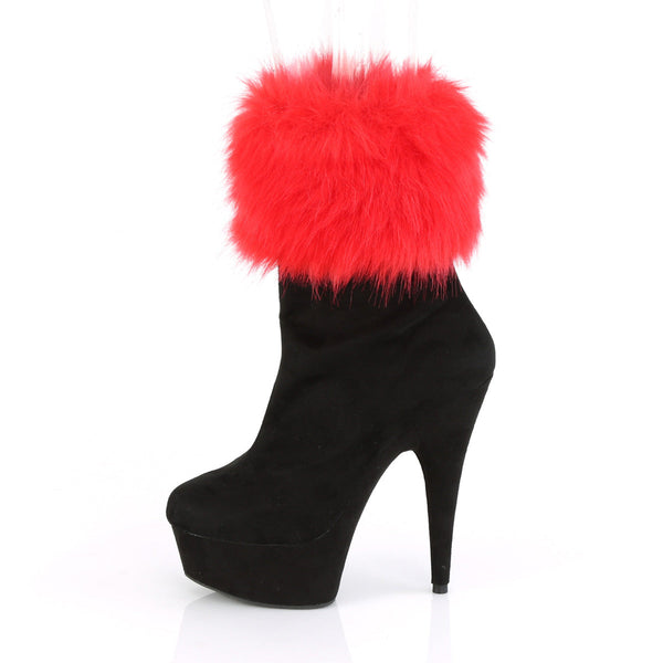 DELIGHT-1000 Plateau Stiefeletten Schwarz Velour von Pleaser – Ansicht 3