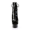 DELIGHT-1018 Plateau Stiefeletten Lack Schwarz von Pleaser – Ansicht 2