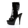 DELIGHT-1018 Plateau Stiefeletten Lack Schwarz von Pleaser – Ansicht 3