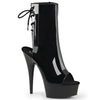 DELIGHT-1018 Plateau Stiefeletten Lack Schwarz von Pleaser
