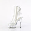 DELIGHT-1018C - Plateau High Heel Peeptoe Stiefeletten - Transparent von Pleaser – Ansicht 3