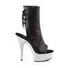 DELIGHT-1018LG Plateau Stiefeletten - Schwarz/Silber von Pleaser – Ansicht 5