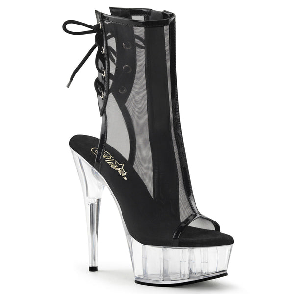 DELIGHT-1018MSH Plateau Stiefeletten - Schwarz von Pleaser
