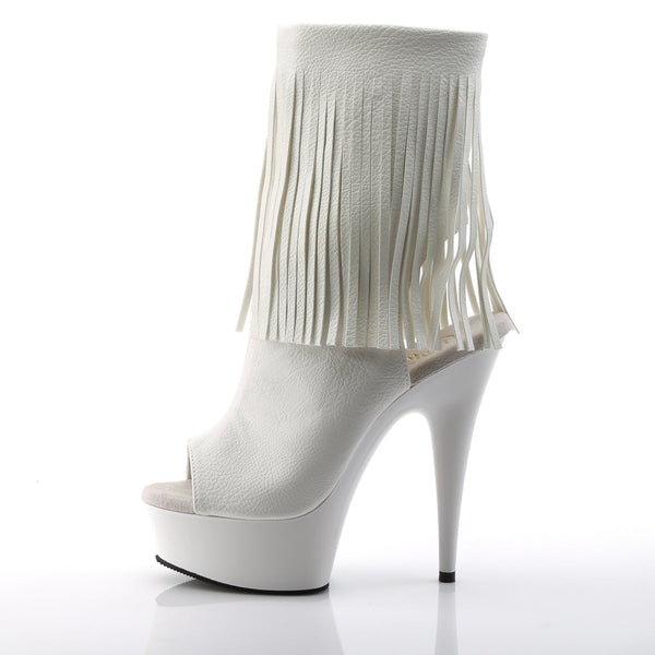 DELIGHT-1019 Plateau Stiefeletten Weiß von Pleaser – Ansicht 3