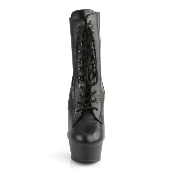 DELIGHT-1020 Plateau Stiefeletten Leder Schwarz von Pleaser – Ansicht 2