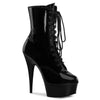 DELIGHT-1020 Plateau Stiefeletten Lack Schwarz von Pleaser