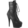 DELIGHT-1020PK Plateau Stiefeletten - Matt Schwarz von Pleaser