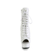 DELIGHT-1021 - Plateau Stiefeletten - Weiss Lack von Pleaser – Ansicht 2