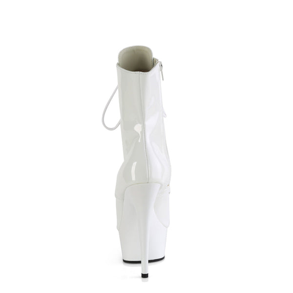 DELIGHT-1021 - Plateau Stiefeletten - Weiss Lack von Pleaser – Ansicht 4
