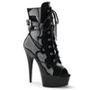 DELIGHT-1033 Plateau Stiefeletten Lack Schwarz von Pleaser