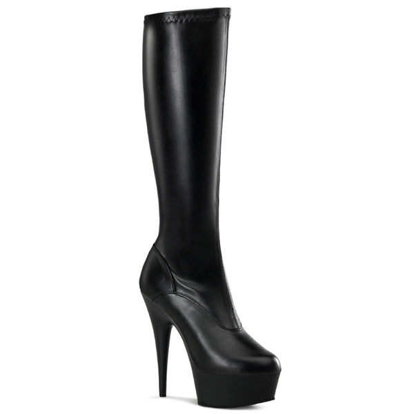 DELIGHT-2000 Plateau Stiefel Schwarz Matt von Pleaser