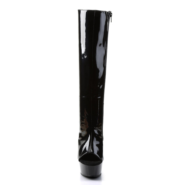 DELIGHT-2018 Plateau Stiefel Schwarz Lack von Pleaser – Ansicht 2
