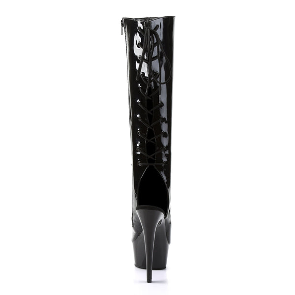 DELIGHT-2018 Plateau Stiefel Schwarz Lack von Pleaser – Ansicht 4