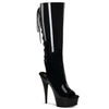 DELIGHT-2018 Plateau Stiefel Schwarz Lack von Pleaser