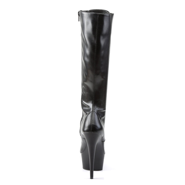 DELIGHT-2023 Plateau Stiefel Schwarz Matt von Pleaser – Ansicht 4