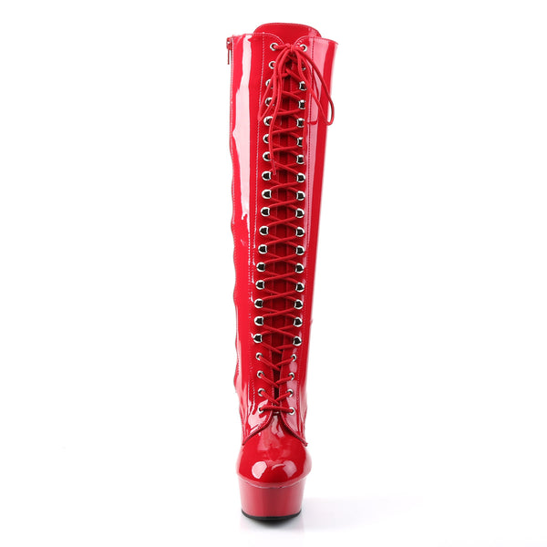 DELIGHT-2023 Stiefel Plateauschuhe Rot von Pleaser – Ansicht 2