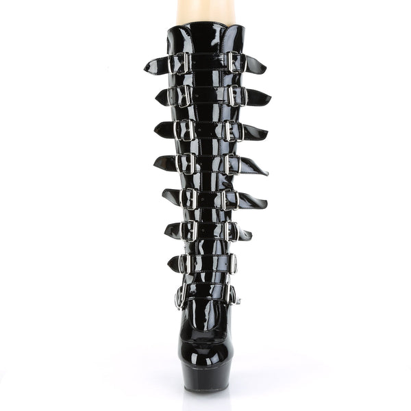 DELIGHT-2049 Plateau Stiefel Schwarz Lack von Pleaser – Ansicht 2