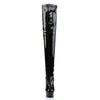 DELIGHT-3000 Plateau Overknee Stiefel Schwarz von Pleaser – Ansicht 2
