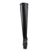 DELIGHT-3000 Plateau Overknee Stiefel Schwarz Matt von Pleaser – Ansicht 2