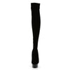 DELIGHT-3002 Plateau Overknee Stiefel Schwarz von Pleaser – Ansicht 2