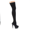 DELIGHT-3003 Plateau Overknee Stiefel - Schwarz matt von Pleaser – Ansicht 5