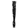 DELIGHT-3017 Plateau Overknee Stiefel Schwarz Lack von Pleaser – Ansicht 2