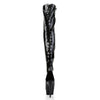 DELIGHT-3017 Plateau Overknee Stiefel Schwarz Lack von Pleaser – Ansicht 4