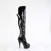 DELIGHT-3018 - Plateau Overknee Stiefel - Schwarz Lack von Pleaser – Ansicht 5