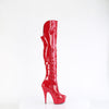 DELIGHT-3018 - Plateau Overknee Stiefel - Rot Lack von Pleaser – Ansicht 5