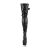 DELIGHT-3025 Plateau Overknee Stiefel Schwarz von Pleaser – Ansicht 4