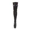 DELIGHT-3025ML Plateau Overknee Stiefel Schwarz von Pleaser – Ansicht 4
