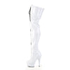 DELIGHT-3027 Plateau Overknee Stiefel - Weiß von Pleaser – Ansicht 3
