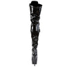 DELIGHT-3028 Plateau Overknee Stiefel Schwarz Lack von Pleaser – Ansicht 4