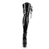 DELIGHT-3050 Plateau Overknee Stiefel Schwarz von Pleaser – Ansicht 2