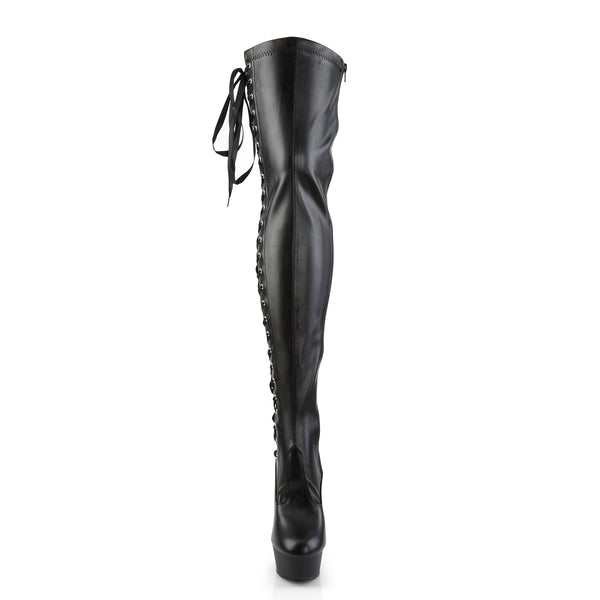 DELIGHT-3050 Plateau Overknee Stiefel Matt von Pleaser – Ansicht 2