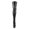 DELIGHT-3063 Plateau Overknee Stiefel Schwarz Matt von Pleaser – Ansicht 2