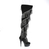 DELIGHT-3065 Plateau Overknee Stiefel Schwarz von Pleaser – Ansicht 5