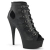 DELIGHT-600-11 - Plateau Peeptoe Stiefeletten - Schwarz Matt von Pleaser