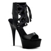 DELIGHT-600-14 Plateau Sandaletten schwarz von Pleaser