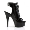 DELIGHT-600-20 Plateau Stiefeletten Lack Schwarz von Pleaser – Ansicht 5