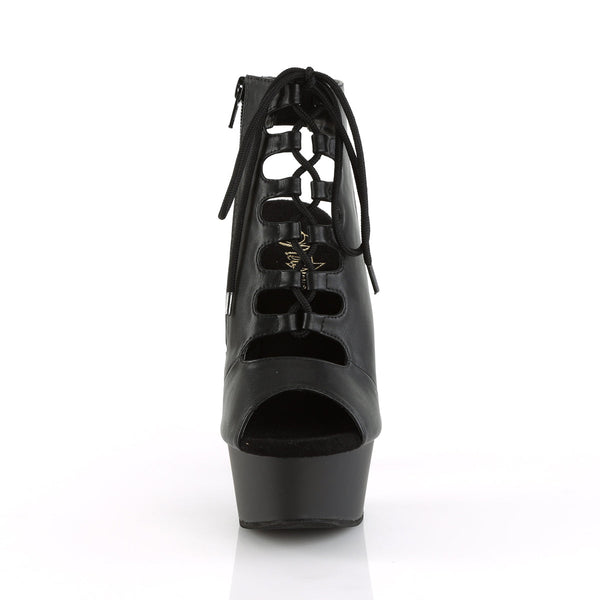 DELIGHT-600-20 Plateau Stiefeletten - Matt Schwarz von Pleaser – Ansicht 2