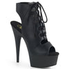DELIGHT-600-20 Plateau Stiefeletten - Matt Schwarz von Pleaser