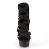 DELIGHT-600-24 Plateau Sandaletten Schwarz Matt von Pleaser – Ansicht 2