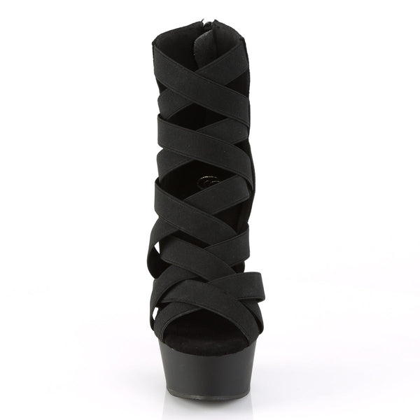 DELIGHT-600-24 Plateau Sandaletten Schwarz Matt von Pleaser – Ansicht 2